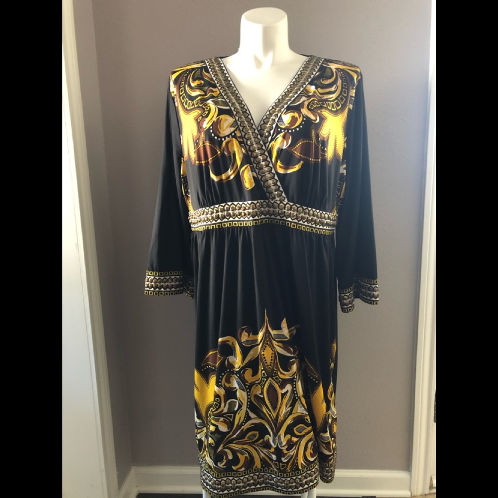 INC dress-3X-long sleeves- slip on- gently worn